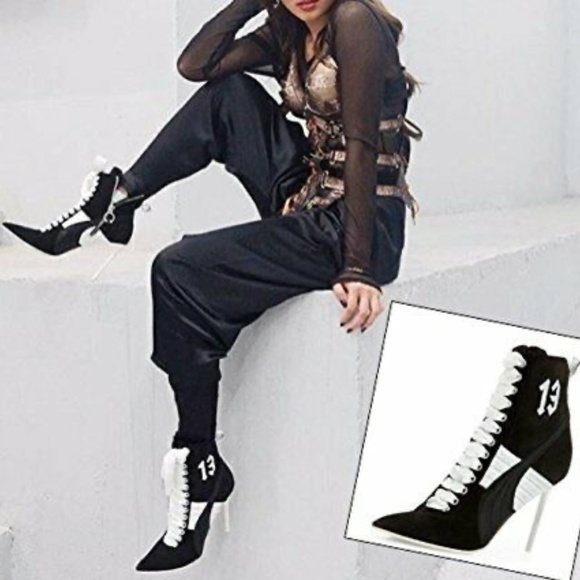 NEW RARE! PUMA Women's x Rihanna Sneaker Booties Heels sz 10 / 11 - Picture 3 of 16